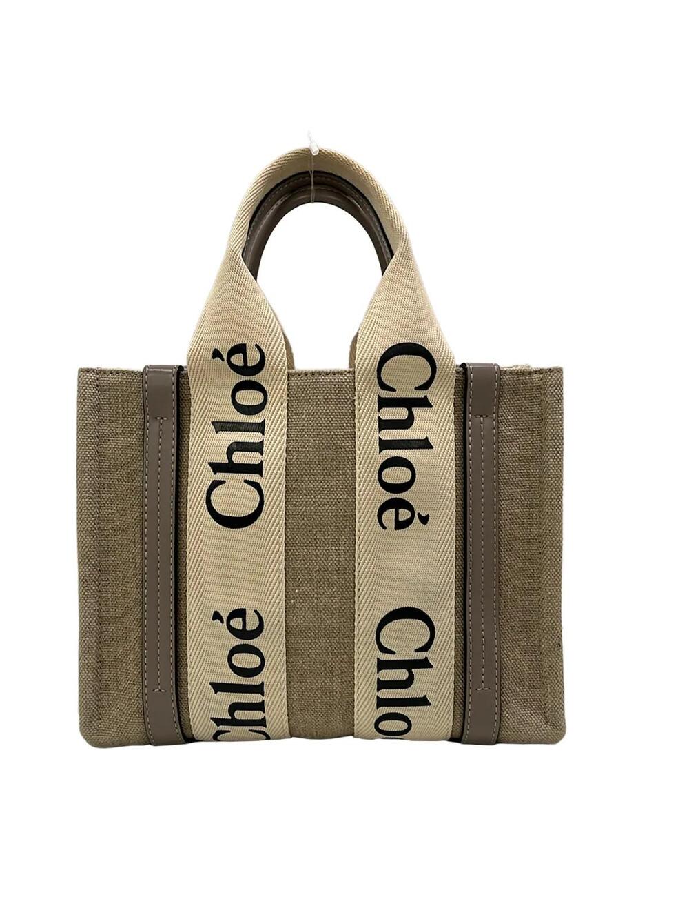 Chloe Woody Small Tote Bag Gray Beige #364156C61B